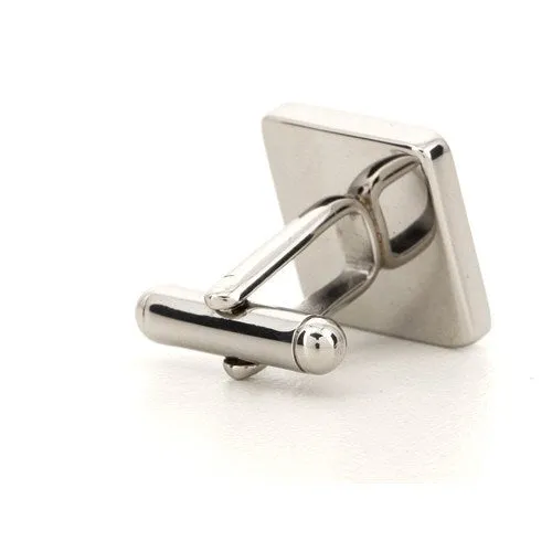 Personalised Silver Engraved Square Cufflinks
