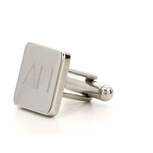 Personalised Silver Engraved Square Cufflinks