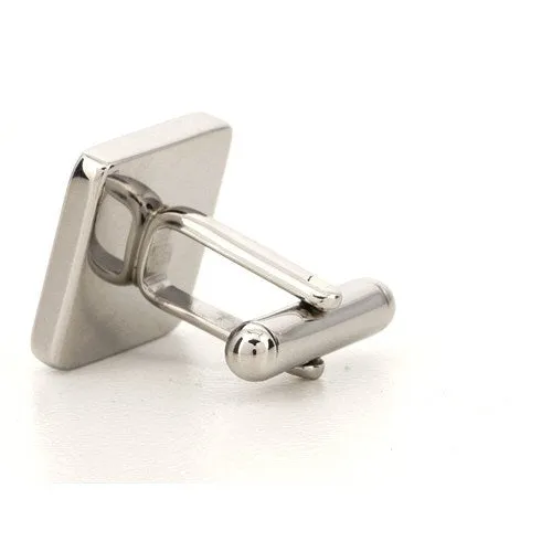 Personalised Silver Engraved Square Cufflinks