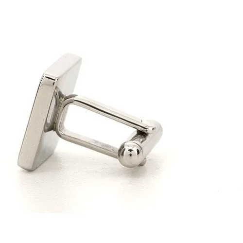 Personalised Silver Engraved Square Cufflinks