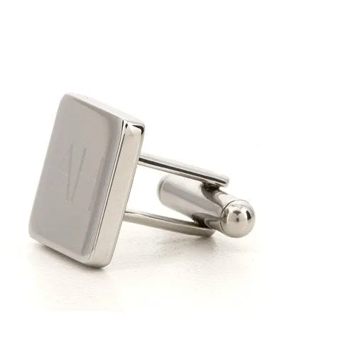 Personalised Silver Engraved Square Cufflinks