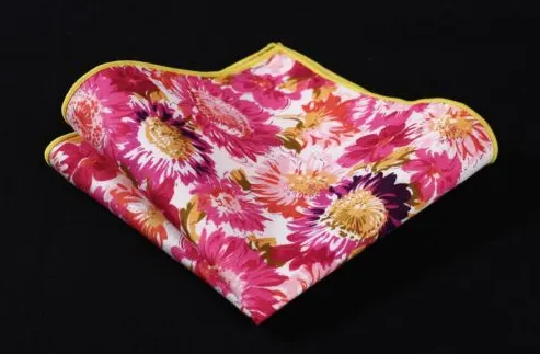 Pink Floral Bowtie & Pocket Hanky