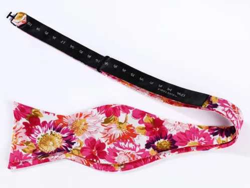 Pink Floral Bowtie & Pocket Hanky