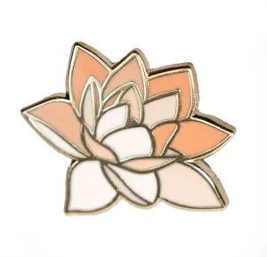 Pink Lotus Flower Enamel Pin - Nature-Inspired Jewelry, Thoughtful Yoga Gift for Women, Yoga Lover Pin