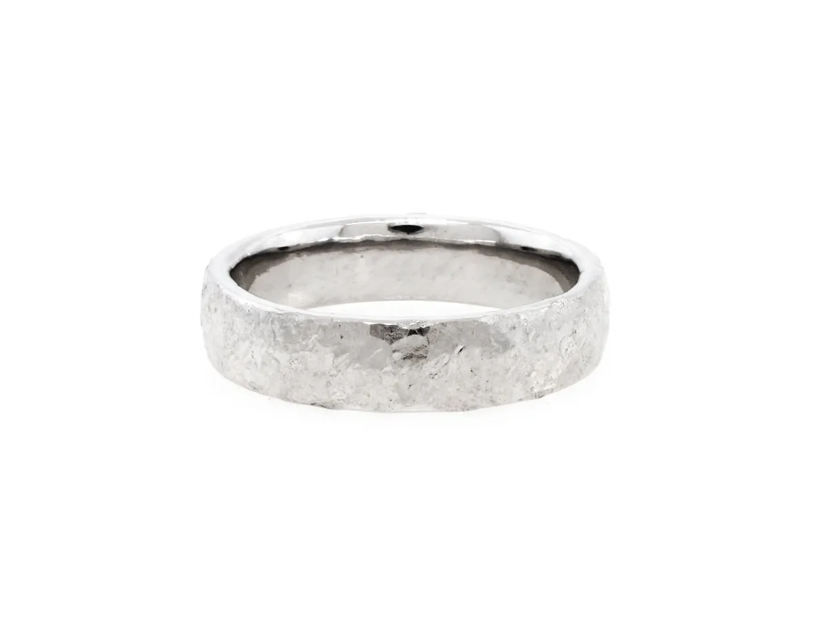 Platinum Textured 'Alchemy' 5mm Band