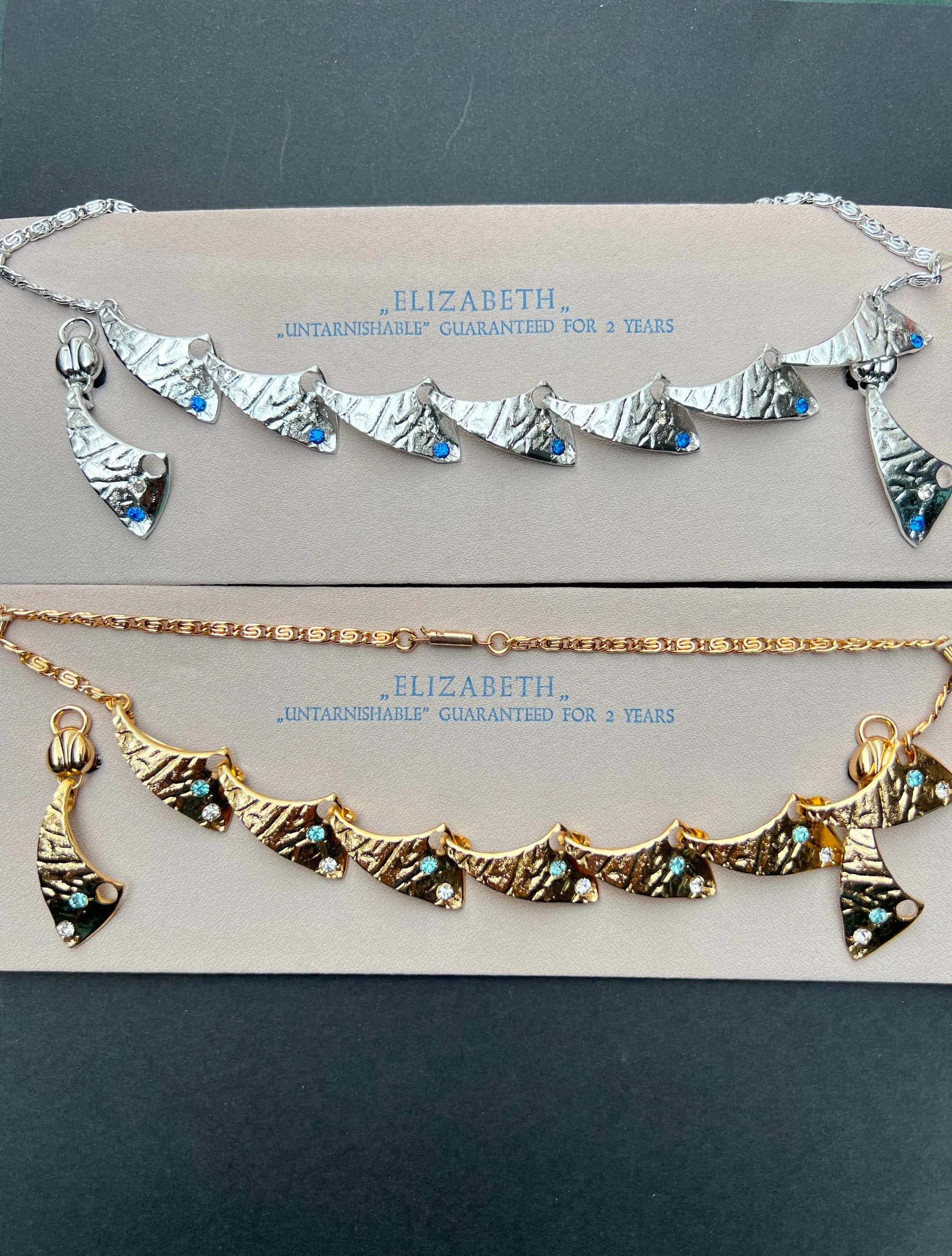 Rather Striking Mid Century Necklace and Clip On Earrings Set