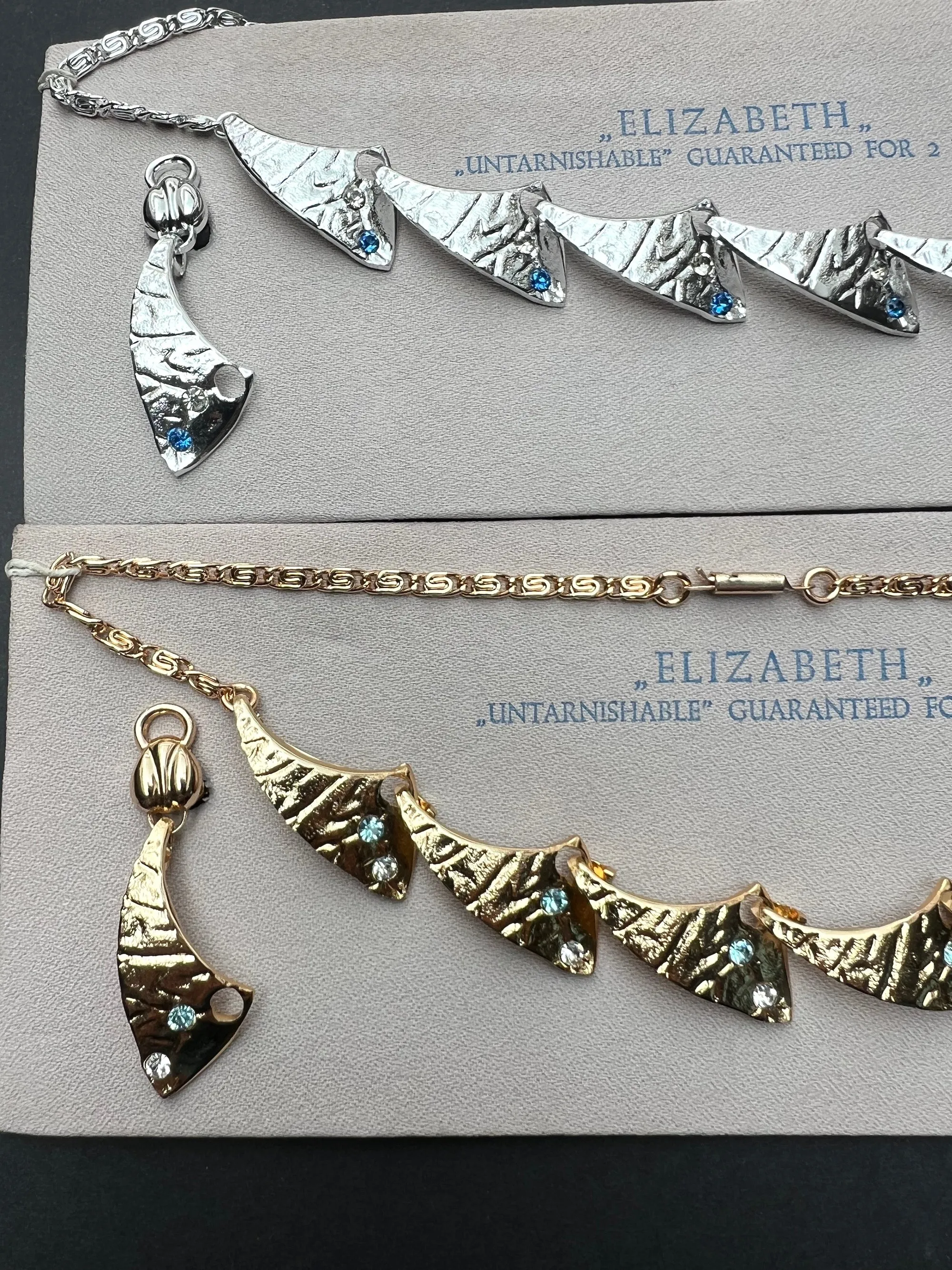 Rather Striking Mid Century Necklace and Clip On Earrings Set