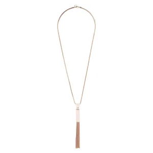 Rose Gold Slinky Chain Tassel Lariat