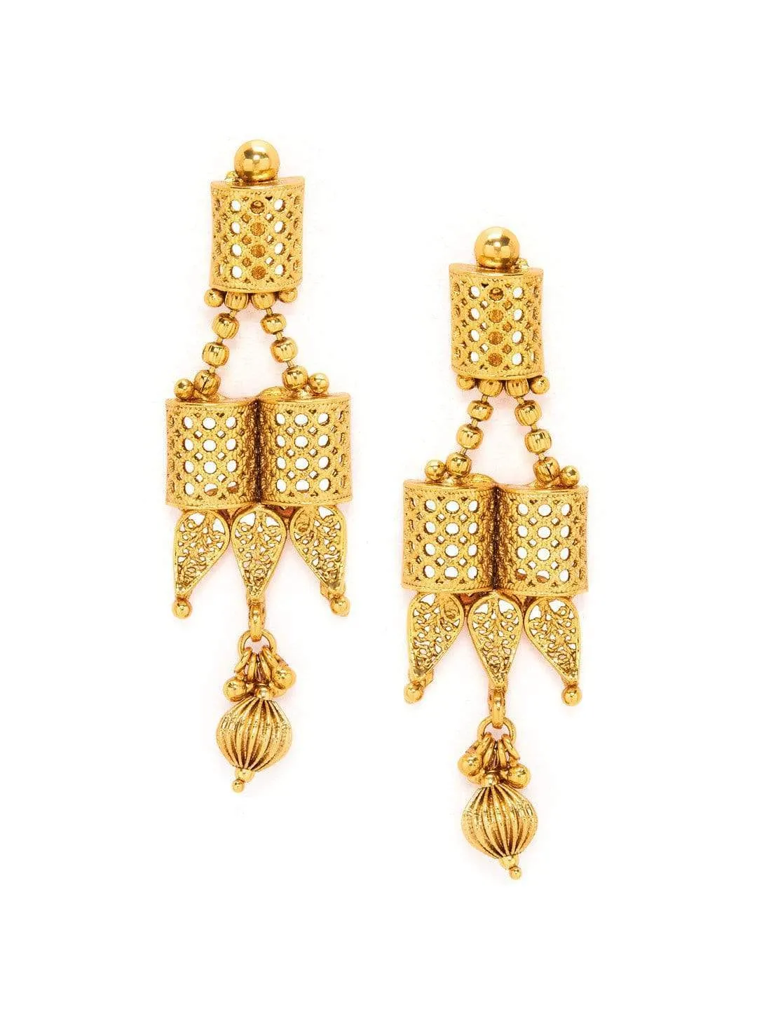 Rubans Gold Plated Filigree Statement Necklace Set