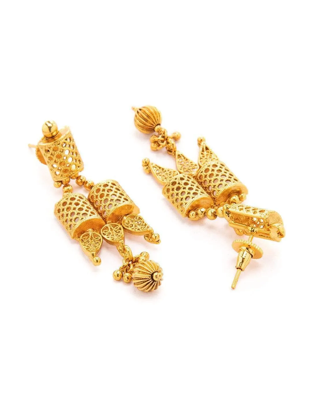Rubans Gold Plated Filigree Statement Necklace Set