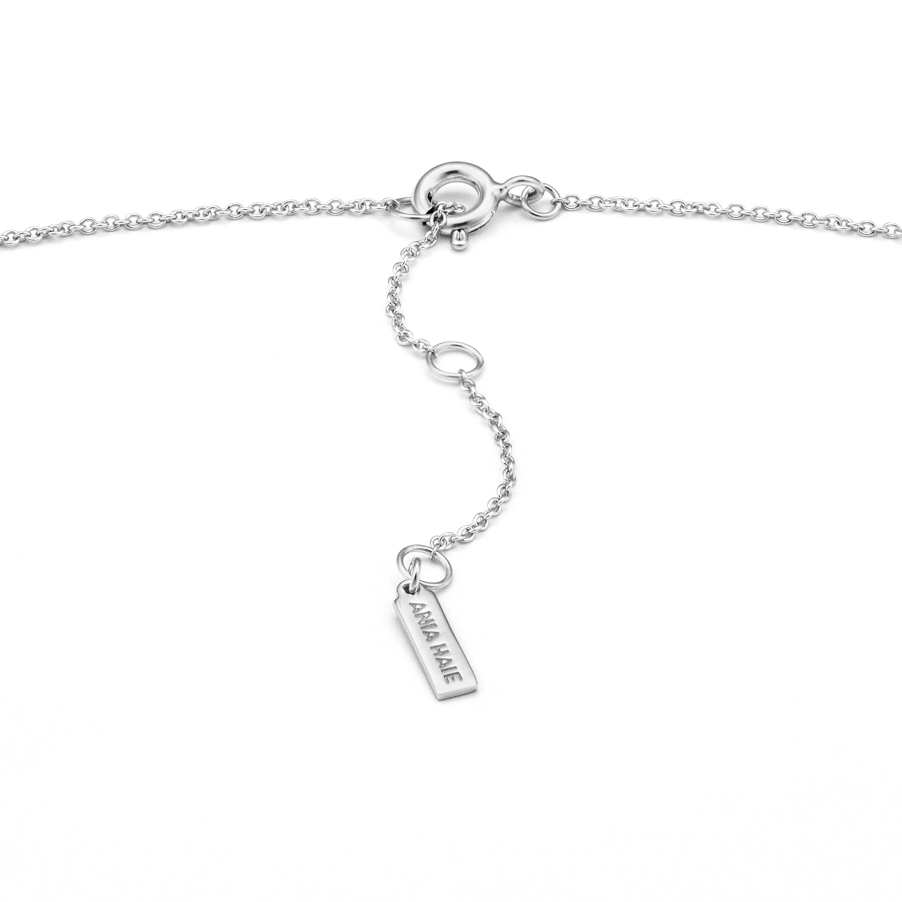 Silver Geometry Drop Discs Necklace
