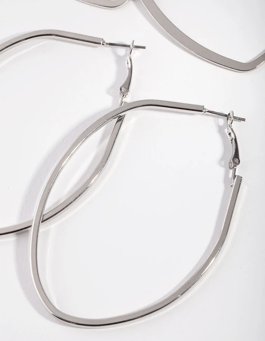 Silver Heart & Diamante Pack Hoop Earring