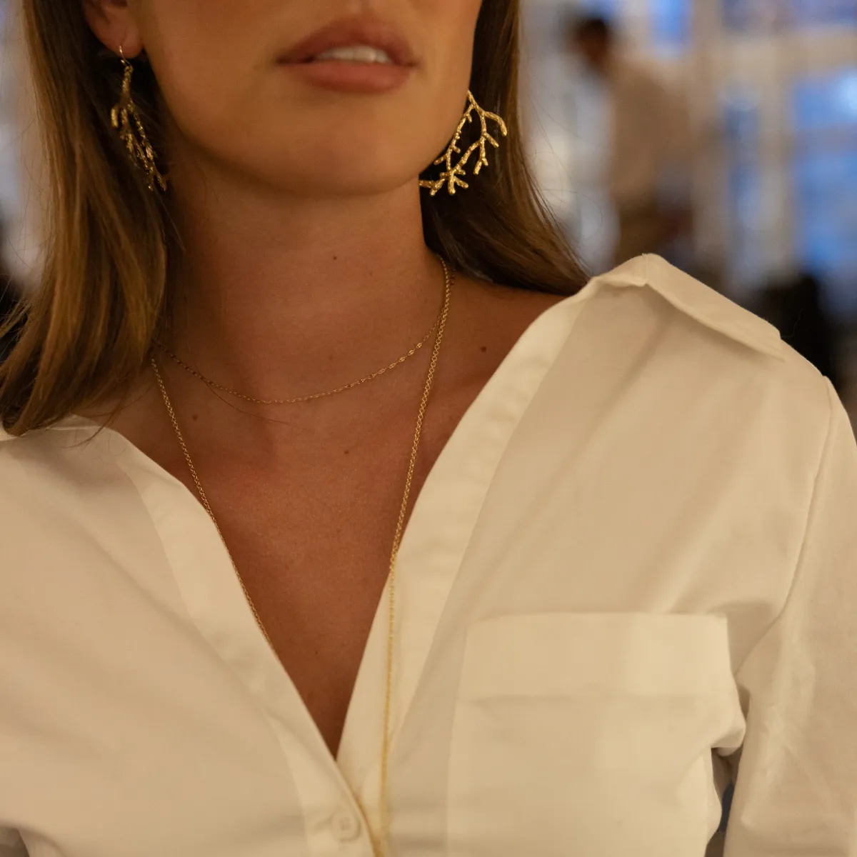 Silver Statement Branch Earrings