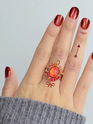 Size 8 Gem Rings 3-Pieces Set