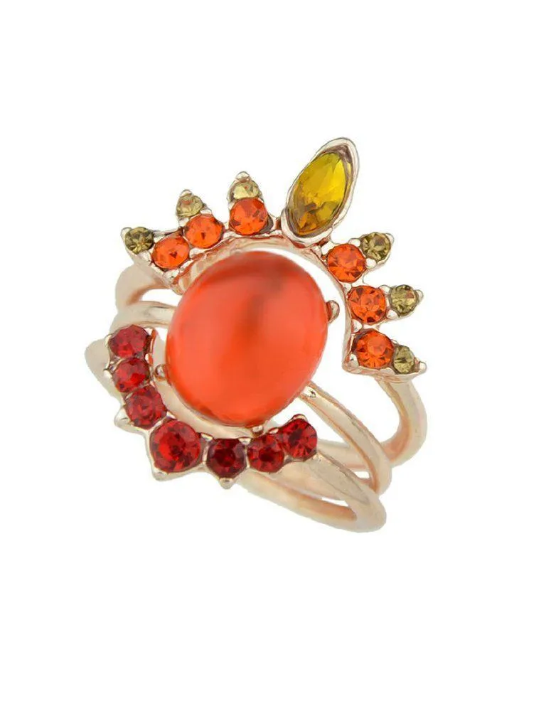 Size 8 Gem Rings 3-Pieces Set