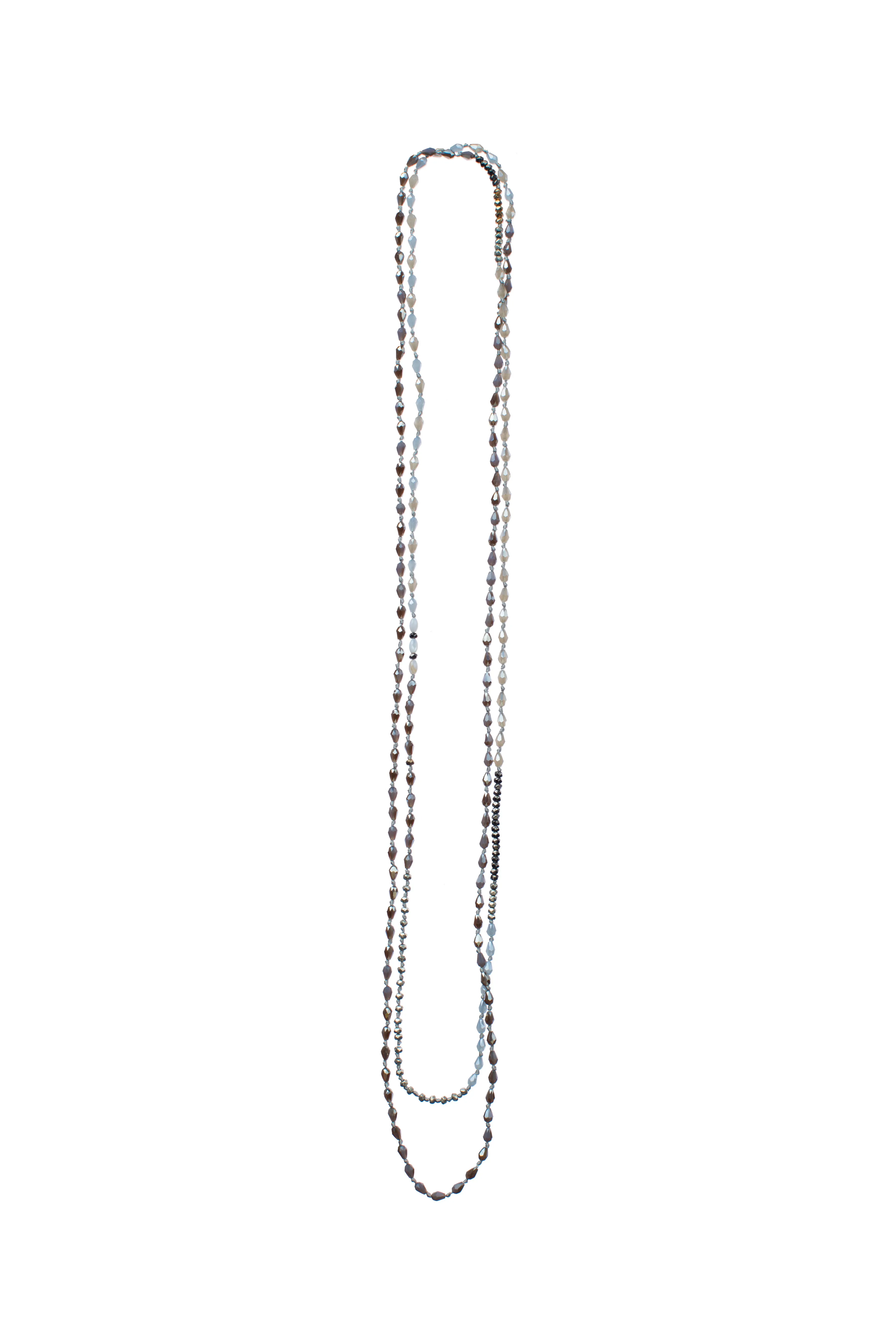 Skinny Matte Crystal Wrap Necklace
