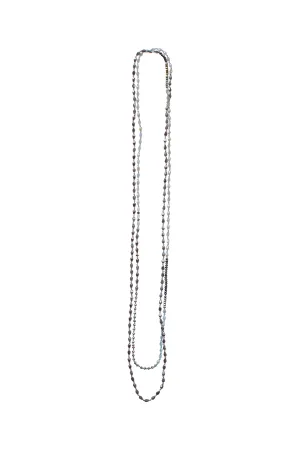 Skinny Matte Crystal Wrap Necklace