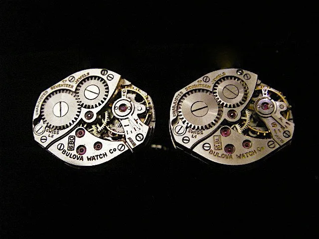 Steampunk watch movements cufflinks - Industrious - Steampunk - Cufflinks - Cuff Links -Repurposed - Up cycled