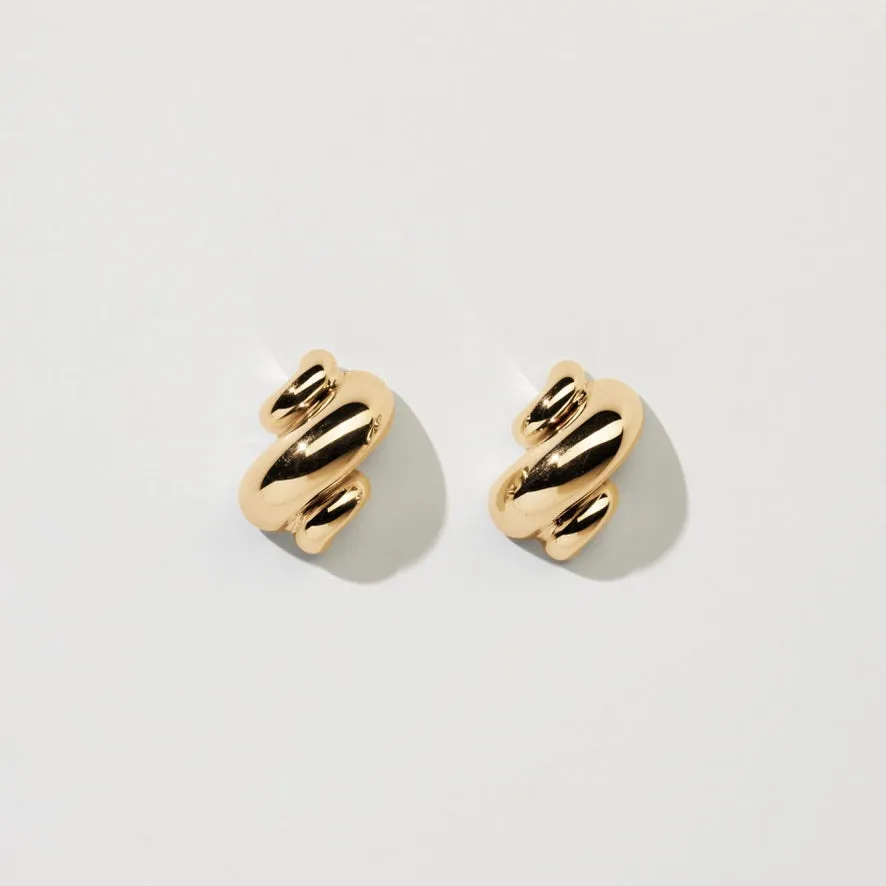 'Terzo' Earrings in Gold