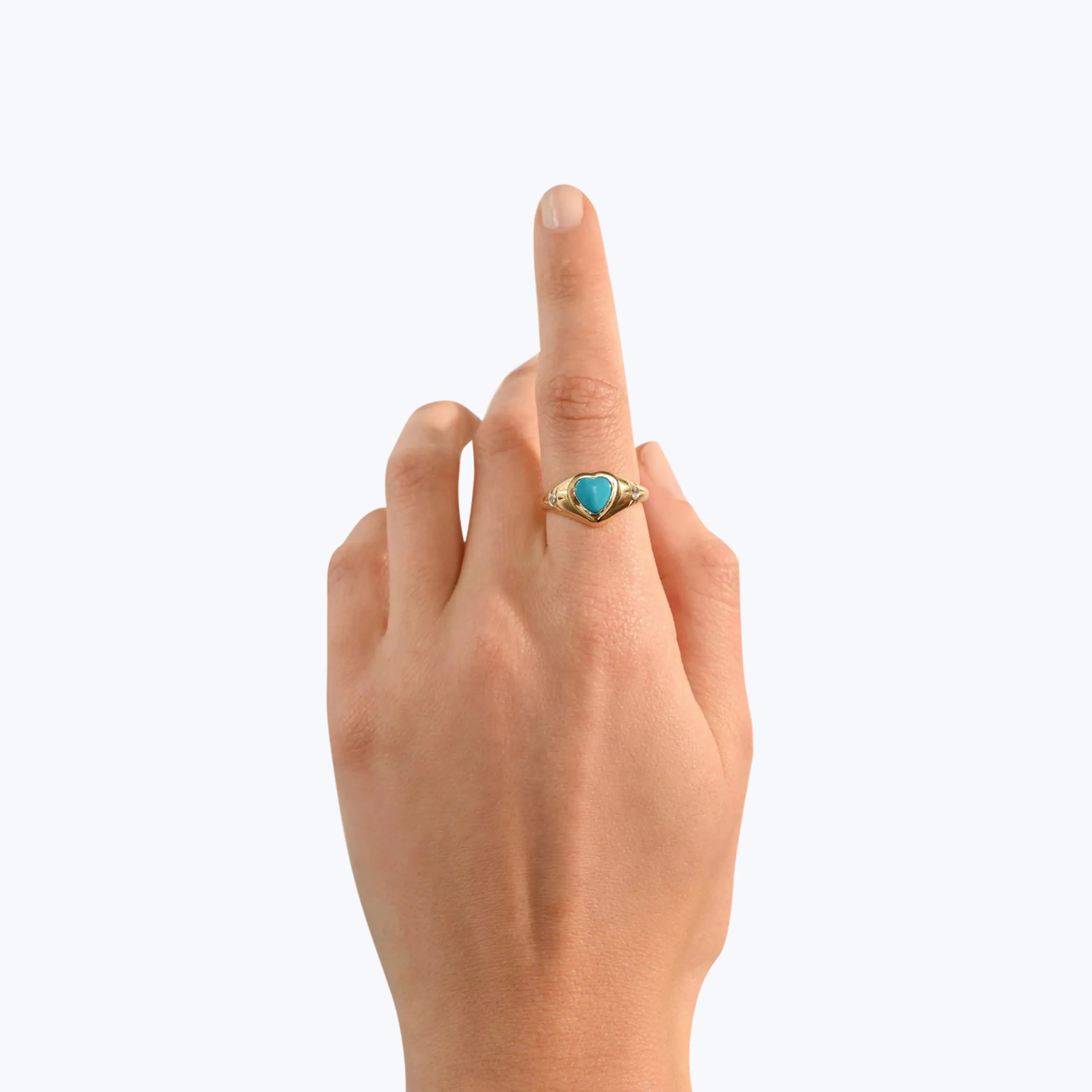 Turquoise Heart Ring