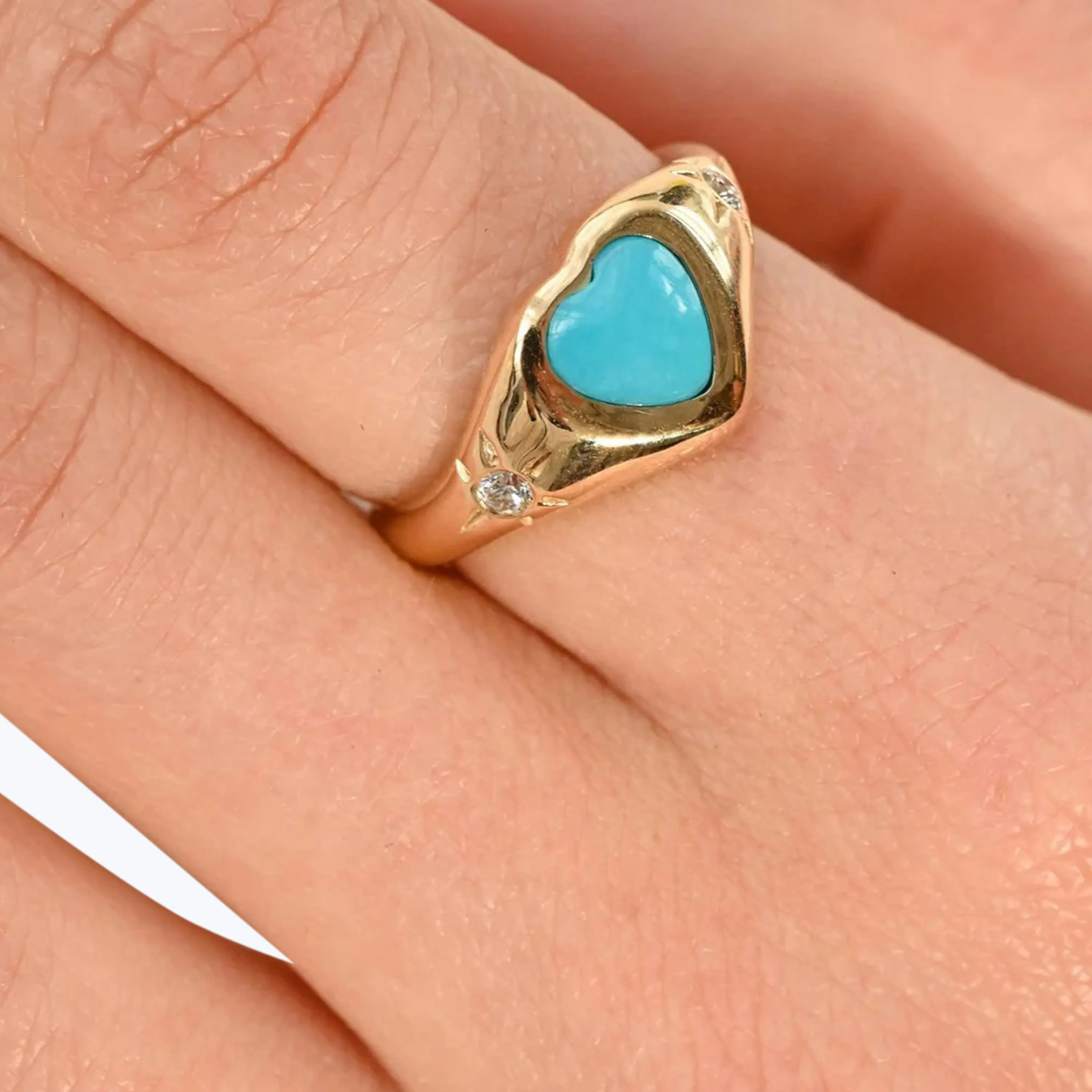 Turquoise Heart Ring