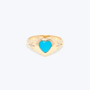 Turquoise Heart Ring