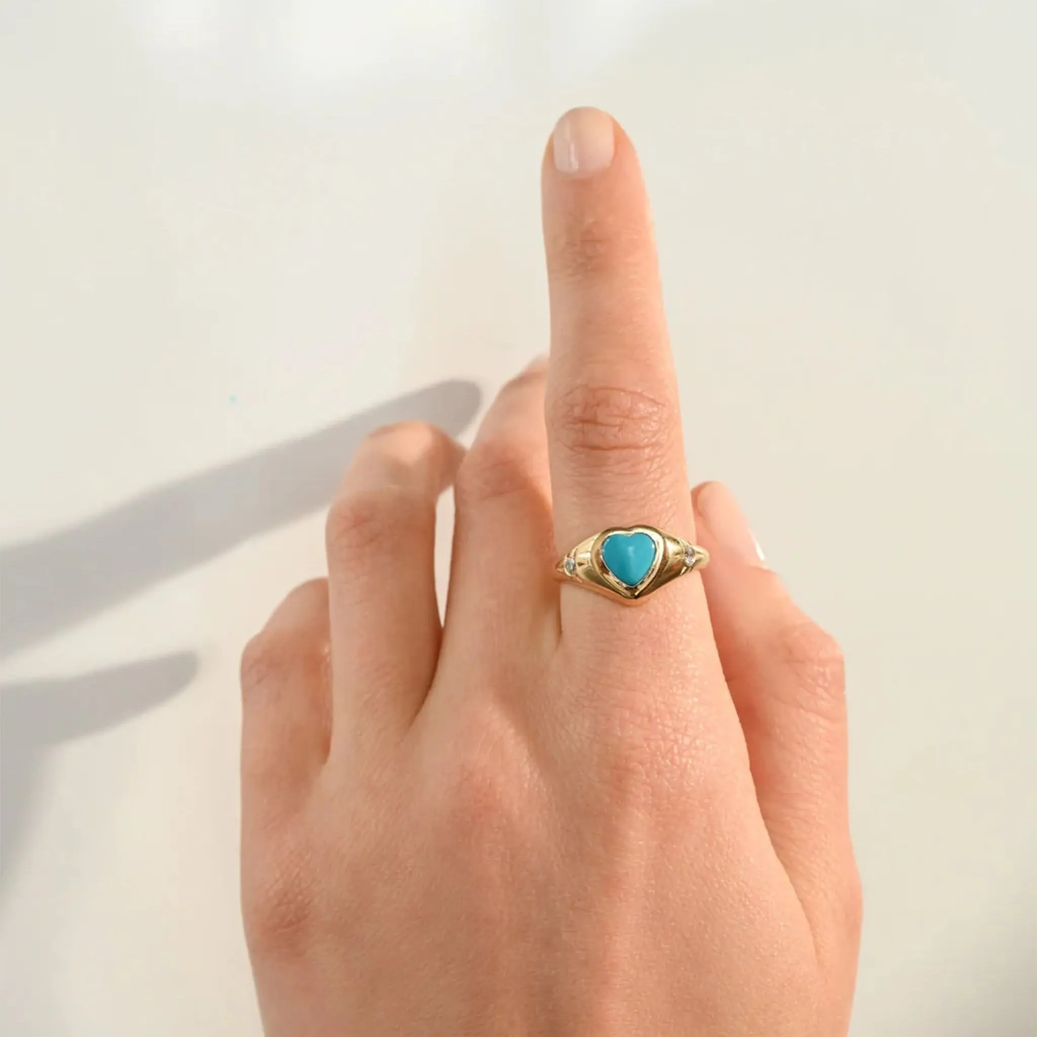 Turquoise Heart Ring