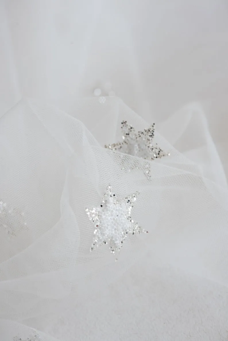 Veil with stars, Celestial veil - COELESTINE