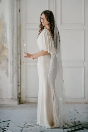Veil with stars, Celestial veil - COELESTINE