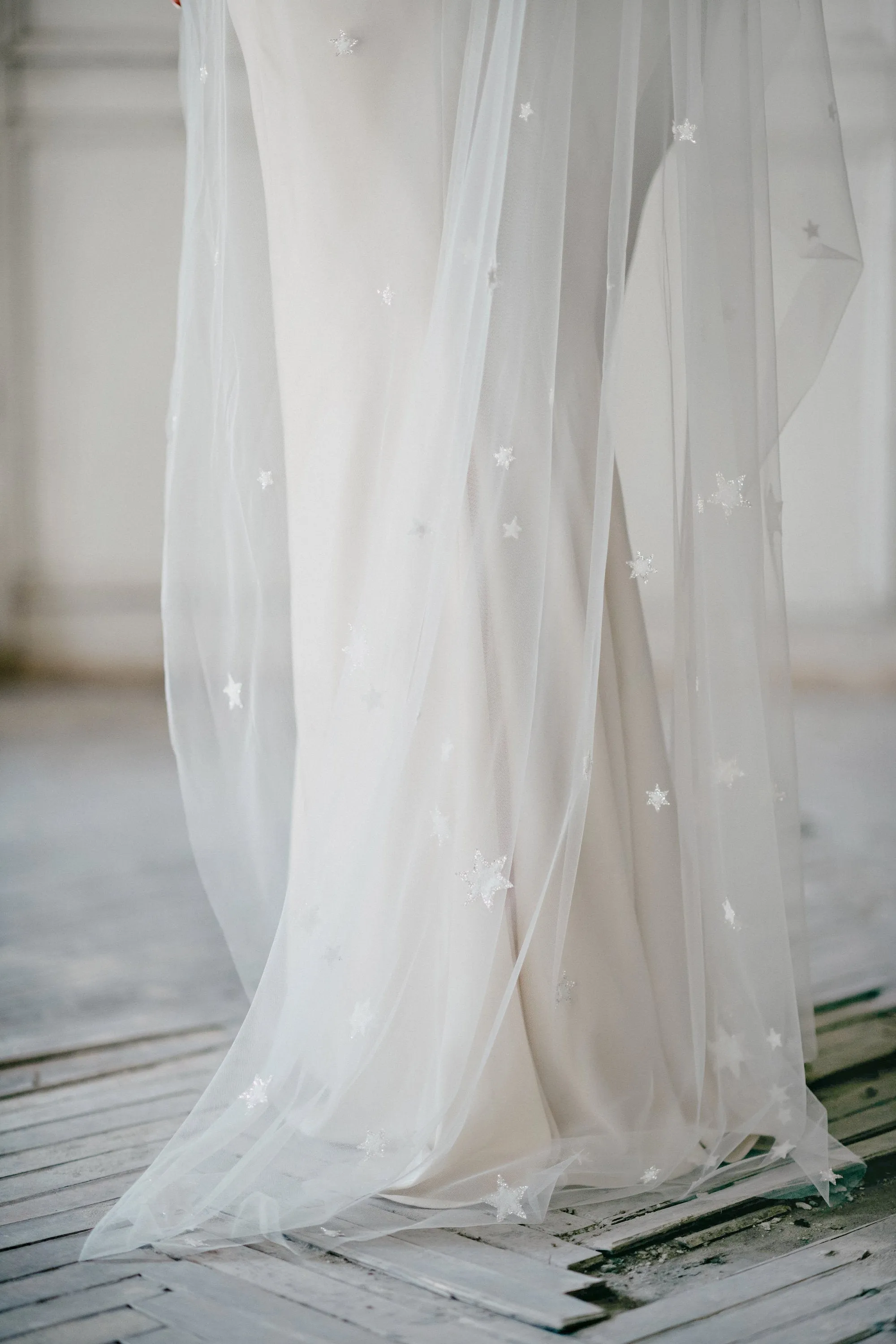 Veil with stars, Celestial veil - COELESTINE