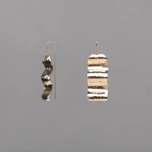 WAVE ARCH TWO TONE EARRING