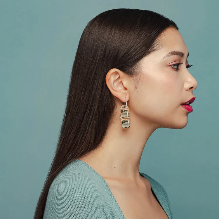 WAVE ARCH TWO TONE EARRING