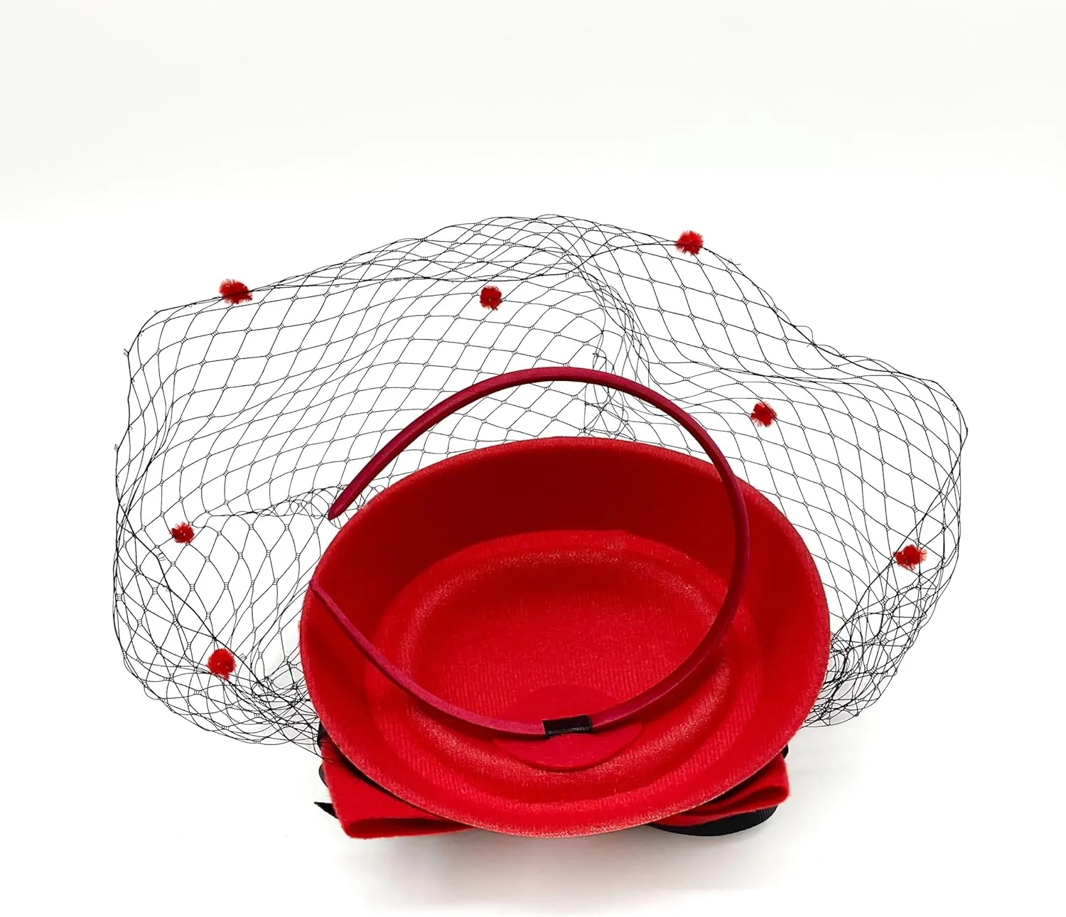 Women Fascinators Hat Hair Clip Wedding Cocktail Headband Tea Party Feather Flower Pillbox Hat with Veil