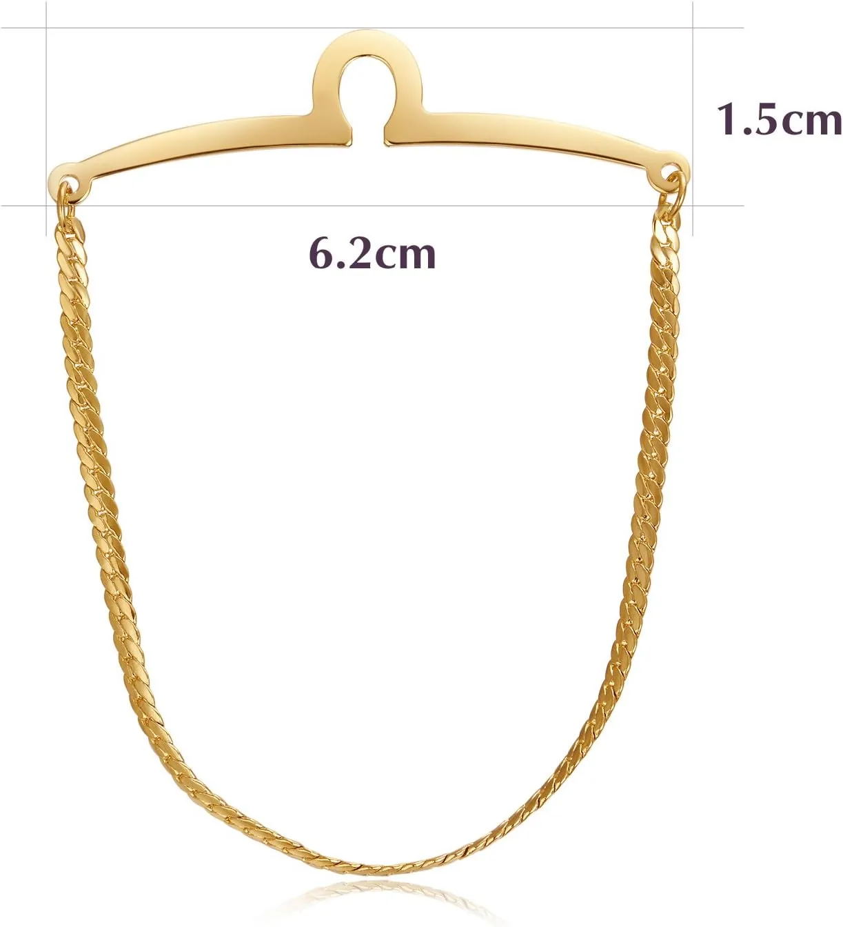 Yoursfs Tie Chain for Mens Loop Men's Double Color Link Chain Cravat Collar tie Clip